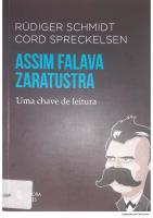 Editora Vozes 
Assim falava Zaratustra - Uma chave de leitura
 9788532654410, 9783423301244