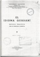 El idioma guaraní: metodo practico para su enseñanza elemental