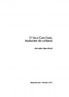 El Inca Garcilaso, traductor de culturas
 9783954871520