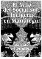 El mito del socialismo indígena en Mariátegui. Fuentes y contextos peruanos de José Carlos Mariátegui
 9972421651