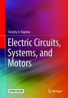Electric Circuits, Systems, And Motors [1st Edition]
 3030313549, 9783030313548, 9783030313555