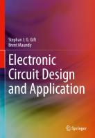 Electronic Circuit Design and Application [1st ed.]
 9783030469887, 9783030469894