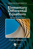 Elementary differential equations [Second edition]
 9781498776097, 1498776094, 9781498776080