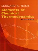 Elements of Chemical Thermodynamics: Second Edition
 0486785742, 9780486785745
