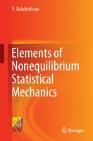 Elements of Nonequilibrium Statistical Mechanics [1st ed.]
 9783030622329, 9783030622336