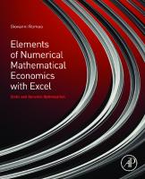 Elements of Numerical Mathematical Economics with Excel: static and dynamic optimization.
 9780128176498, 0128176490