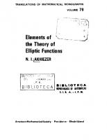 Elements of the Theory of Elliptic Functions