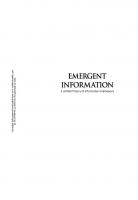 Emergent Information: A Unified Theory of Information Framework
 9789814313483