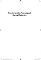 Empathy and the Psychology of Literary Modernism
 9780748690992