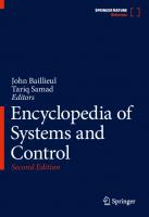 Encyclopedia of Systems and Control [2nd ed. 2021]
 3030441830, 9783030441838