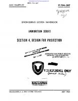Engineering Design Handbook - Ammunition Series Section 4, Design for Projection