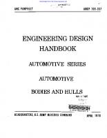 Engineering Design Handbook - Automotive Series, Automotive Bodies and Hulls