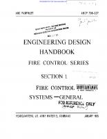 Engineering Design Handbook - Fire Control Series Section 1, Fire Control Systems - General