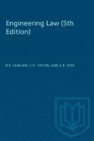 Engineering Law (5th Edition)
 9781487582852