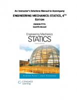 Engineering Mechanics: statics, Instructor's Solutions Manual [4 ed.]
 9781305885028
