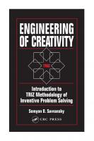 Engineering of Creativity: Introduction to TRIZ Methodology of Inventive Problem Solving [1 ed.]
 9781566705431, 1566705436