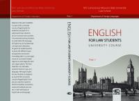 English for Law Students: University Course. Part I
