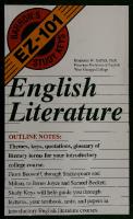English Literature (Barron's Easy 101 Study Keys)
 9780812046007, 0812046005