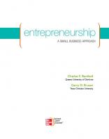 Entrepreneurship: A Small Business Approach [1 ed.]
 0073403113, 9780073403113