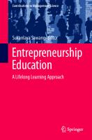 Entrepreneurship Education: A Lifelong Learning Approach [1st ed.]
 9783030488017, 9783030488024