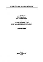 Environment and Sustainable Development: educational-manual
 9786010444065
