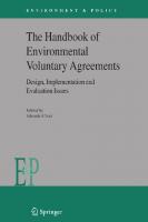 Environmental and Technology Policy in Europe: Technological Innovation and Policy Integration (Environment & Policy, 38)
 1402015836, 9781402015830