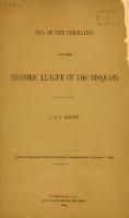 Era of the Formation of the Historic League of the Iroquois