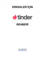 Erkekler İçin Tinder Rehberi - Mahmut Abi - erkekadam.org [1 ed.]