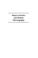 Essays in Ancient and Modern Historiography
 9780226533865