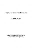 Essays in International Economics
 9780691196602