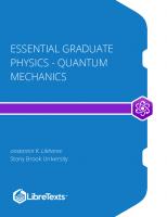 Essential Graduate Physics - Quantum Mechanics [3]