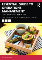 Essential Guide to Operations Management: Concepts and Case Notes [2 ed.]
 1032324260, 9781032324265