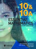 Essential Mathematics for the Australian Curriculum, 10 & 10A [2 ed.]
 1107568900, 9781107568907