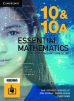 Essential Mathematics for the Australian Curriculum, 10 & 10A [2 ed.]
 9781107568907, 1107568900