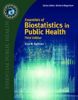 Essentials of Biostatistics in Public Health [Third Edition]
 2016048158, 9781284108194