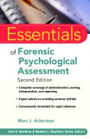 Essentials of Forensic Psychological Assessment  [2 ed.]
 0470551682, 9780470551684