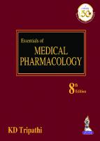 Essentials of Medical Pharmacology 8th Edition (DIGITAL VERSION) [8 ed.]
 9741283608, 9789352704996