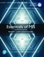 Essentials of MIS [RENTAL EDITION] (14th Edition) [14 ed.]
 0136500811, 9780136500810