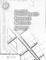 Essentials of Public Health Research Methods
 9781284175462