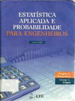 Estatística aplicada e probabilidade para engenheiros [4 ed.]