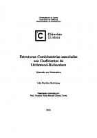 Estruturas Combinatórias associadas aos Coefficientes de Littlewood-Richardson Mestrado em Matemática [version 3 Dec 2015 ed.]