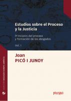 Estudios sobre el proceso y la justicia. Principios del proceso y formación de los abogados [I, 1 ed.]
