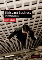 Ethics and Business: An Introduction [1 ed.]
 0521682452, 9780521682459