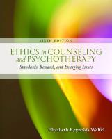 Ethics in Counseling and Psychotherapy: Standards, Research, and Emerging Issues [6th ed.]
 9781305089723