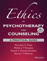 Ethics in Psychotherapy and Counseling: A Practical Guide
 1119804299, 9781119804291