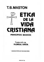 Etica De La Vida Cristiana Principios Basicos