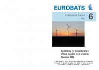 EUROBATS 6. Guidelines for consideration of bats in wind farm projects. Revision 2014 [1/1, 1 ed.]
 9789295058309, 9789295058316