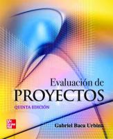 Evaluacion De Proyectos   5b: Edicion [5 ed.]
 9701056876, 9789701056875