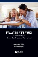 Evaluating What Works: An Intuitive Guide to Intervention Research for Practitioners [1 ed.]
 103259120X, 9781032591209