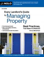 Every Landlord's Guide to Managing Property: Best Practices, From Move-In to Move-Out [4 ed.]
 1413330959, 9781413330953